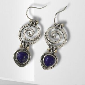 NWT Sterling Lapis Earrings Hypoallergenic.